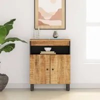 Credenza con 2 Ante 60x33x75 cm in Legno Massello di Mango 352913