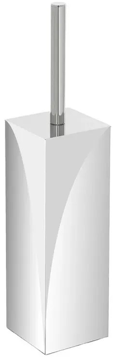 Portascopino quadrato in acciaio inox 304 con setole nere e secchio estraibile