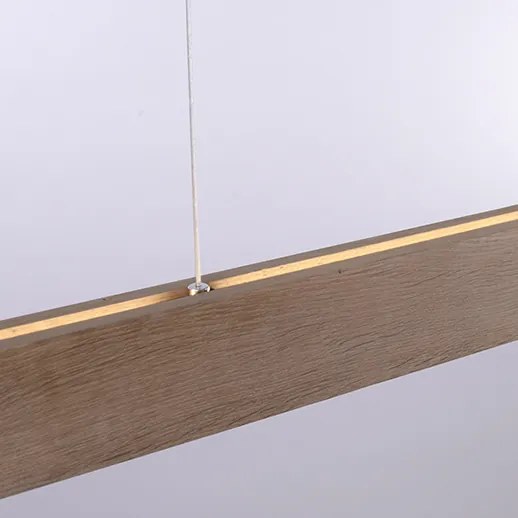 Lampada a sospensione marrone 121 cm incl. LED con telecomando - Ajdin