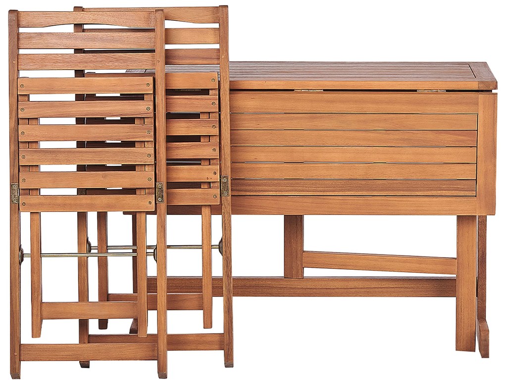 Set bistrot da giardino in legno di acacia LENOLA Beliani