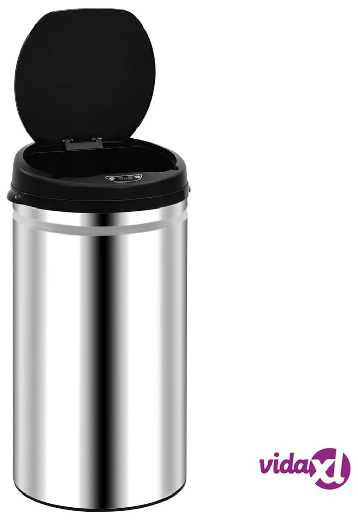 vidaXL Pattumiera Automatica con Sensore 50 L in Acciaio Inossidabile