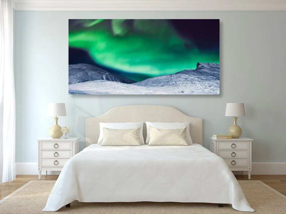 Stampa su tela – Aurora boreale nel cielo