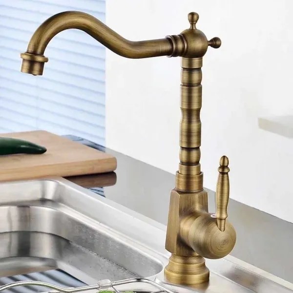 REA-B2150 - Miscelatore per lavabo BONA 28,5 cm oro spazzolato