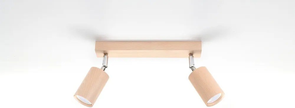 Plafoniera in legno Ludwik - Sollux