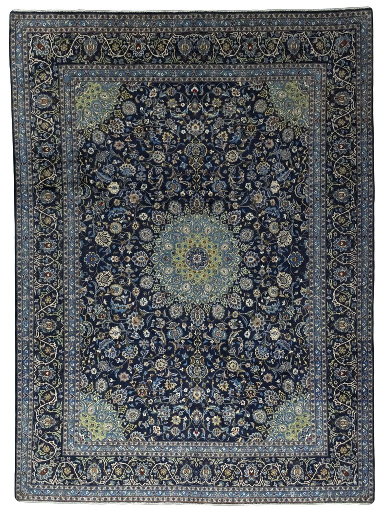 Kashmar Tappeto persiano 290 x 400 Blu (Iran) Annodato A Mano