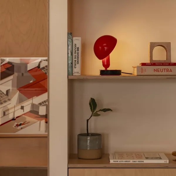 FARO 56103 - Lampada da tavolo con morsetto 2in1 BELA 1xE27/15W/230V rosso