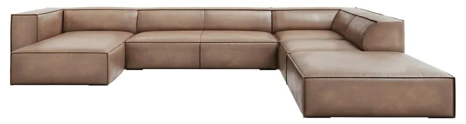 Divano angolare in pelle marrone chiaro (angolo destro) Madame - Windsor &amp; Co Sofas