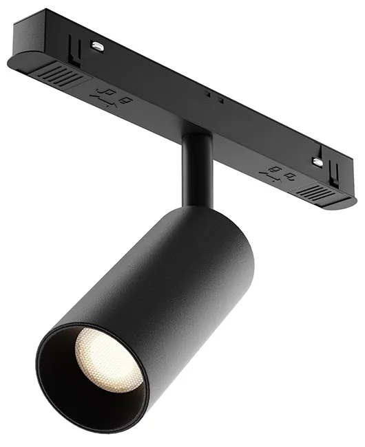 Faretto Per Binario Moderno Focus Led Alluminio Nero 1 Luce Calda 5W