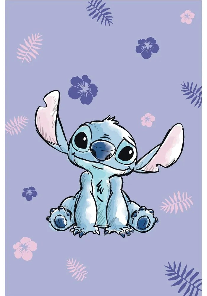 Coperta per bambini viola in microflanella 100x150 cm Lilo and Stitch – Jerry Fabrics