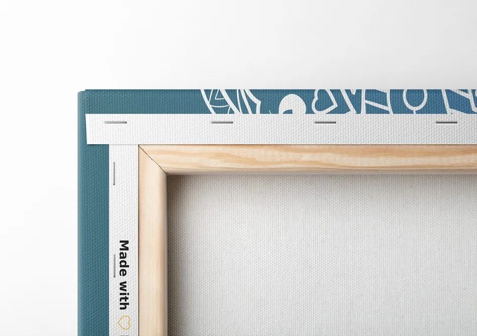Stampa su tela – Mandala meditativo su sfondo blu