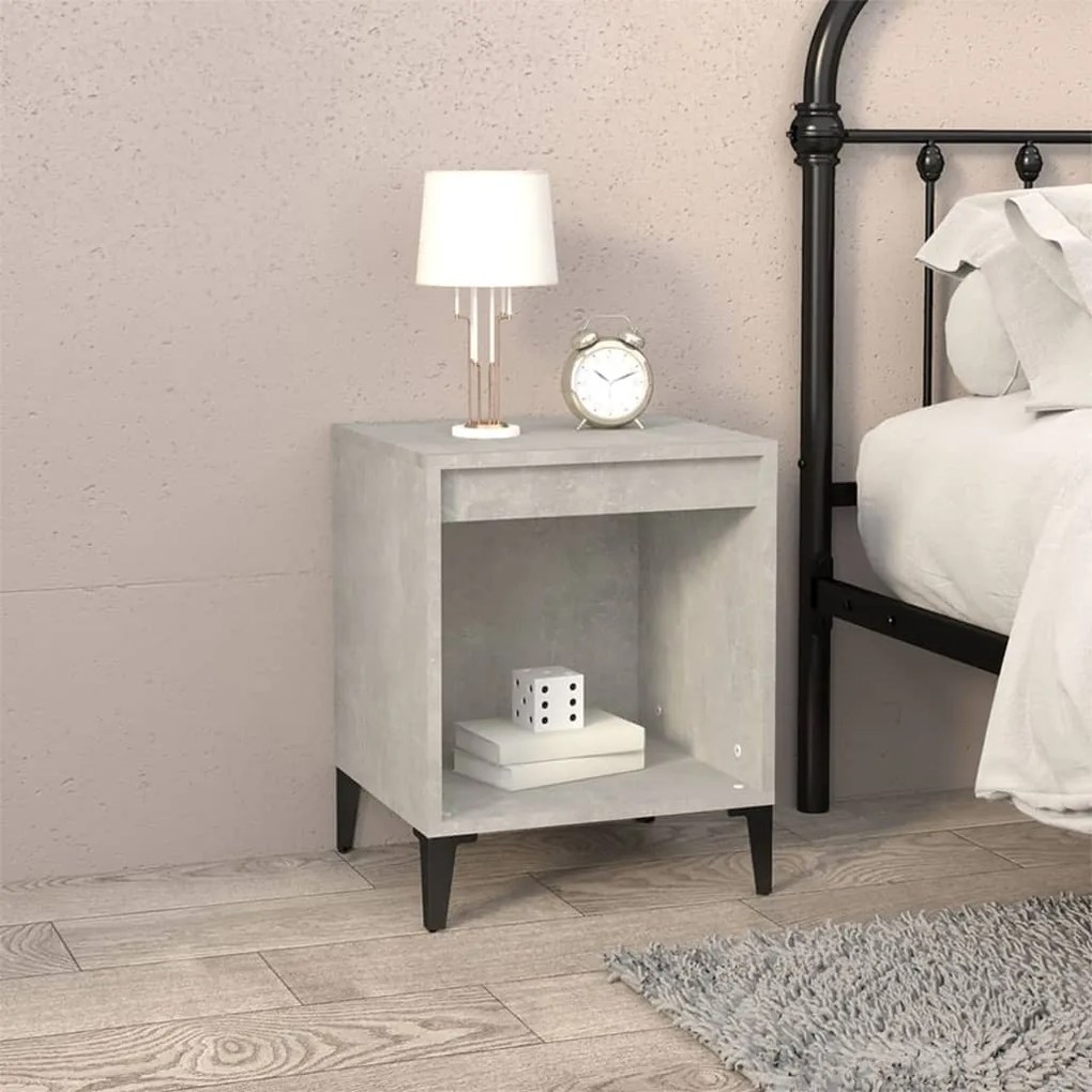 Comodino Grigio Cemento 40x35x50 Cm /