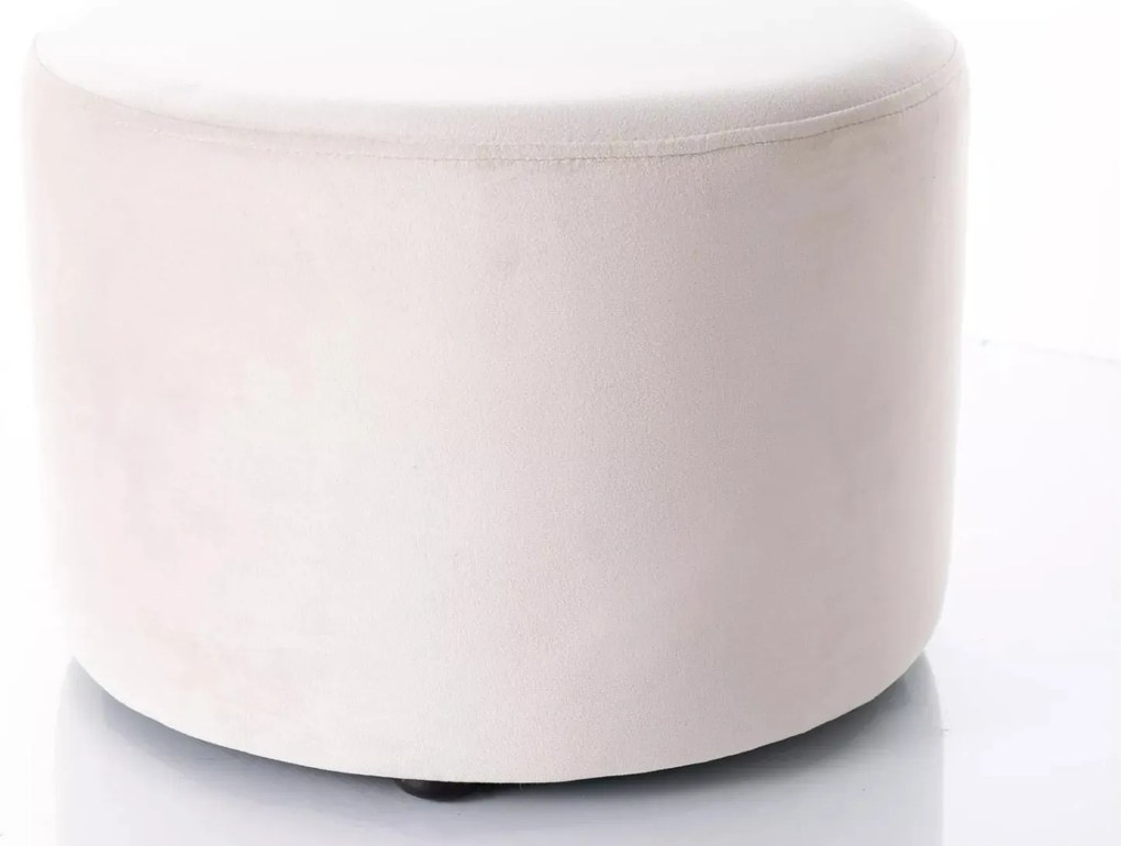 Pouf Doti A Velvet in velluto beige chiaro – 43x43x32 cm