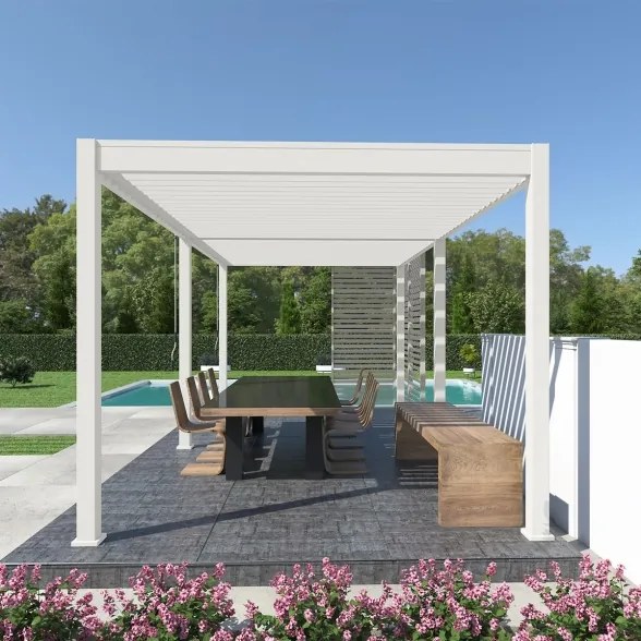Pergola bioclimatica Ombréa autoportante 3x6M in alluminio