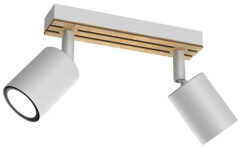 Faretto TERRA 2xGU10/8W/230V bianco/quercia