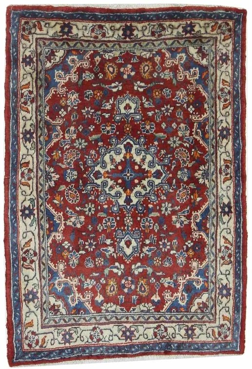 Sarouk Tappeto persiano 100 x 70 Rosso (Iran) Annodato A Mano