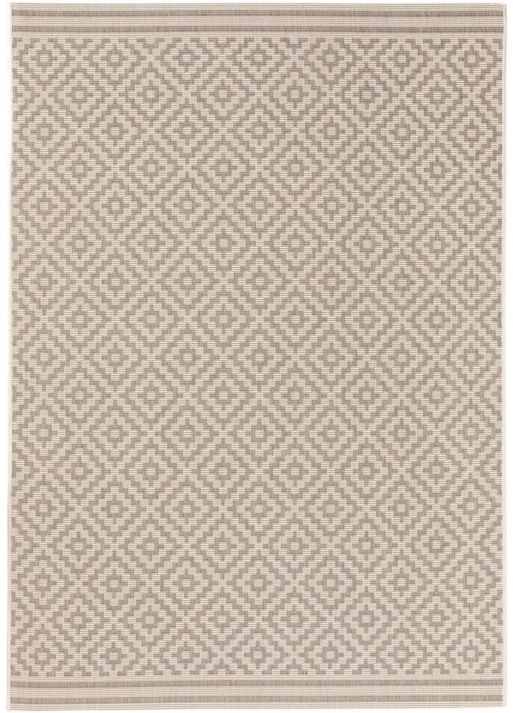 benuta Nest Tappeto per interno ed esterno Metro Grigio 120x170 cm - Tappeto outdoor per balcone, terrazzo e giardino