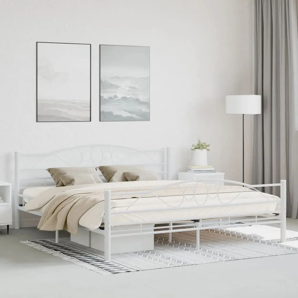 Giroletto Bianco İn Metallo 180x200 Cm /