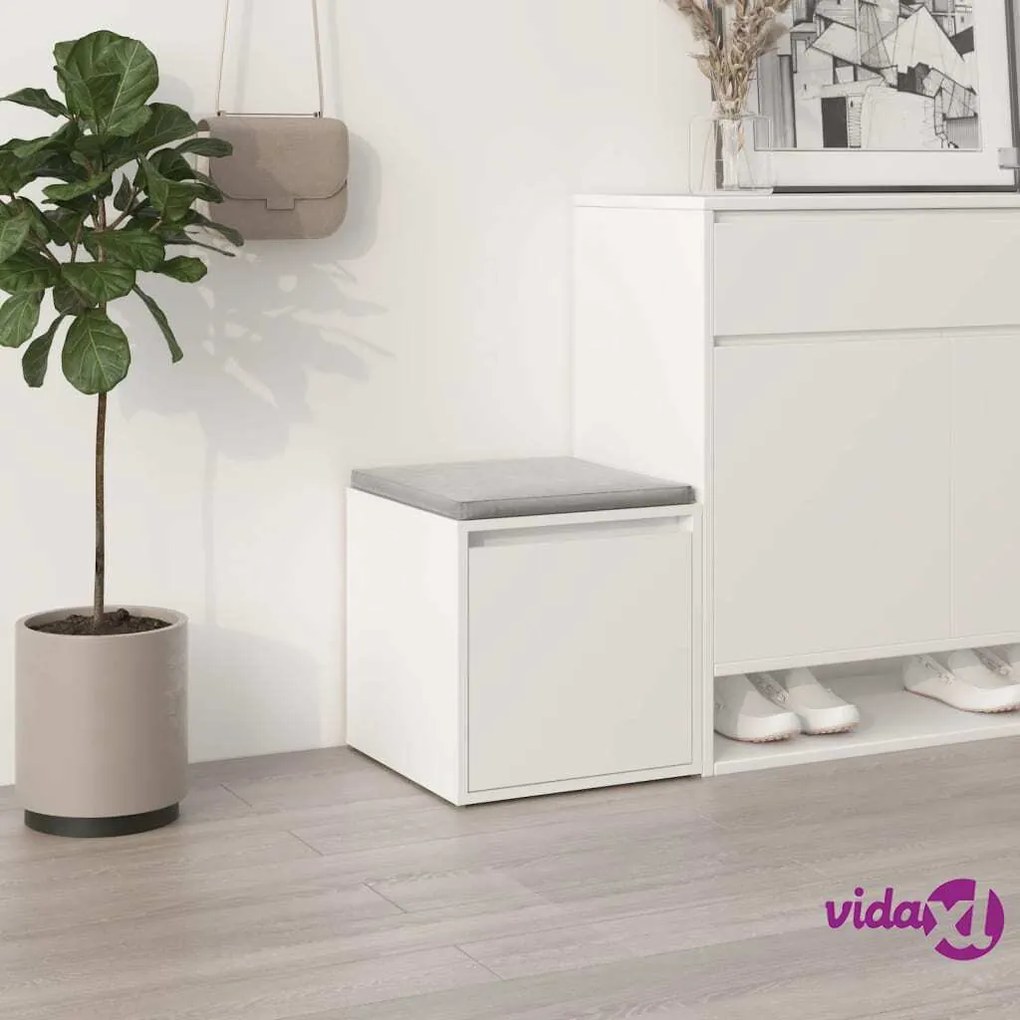 vidaXL Cassetto Contenitore Bianco 40,5x40x40 cm in Legno Multistrato