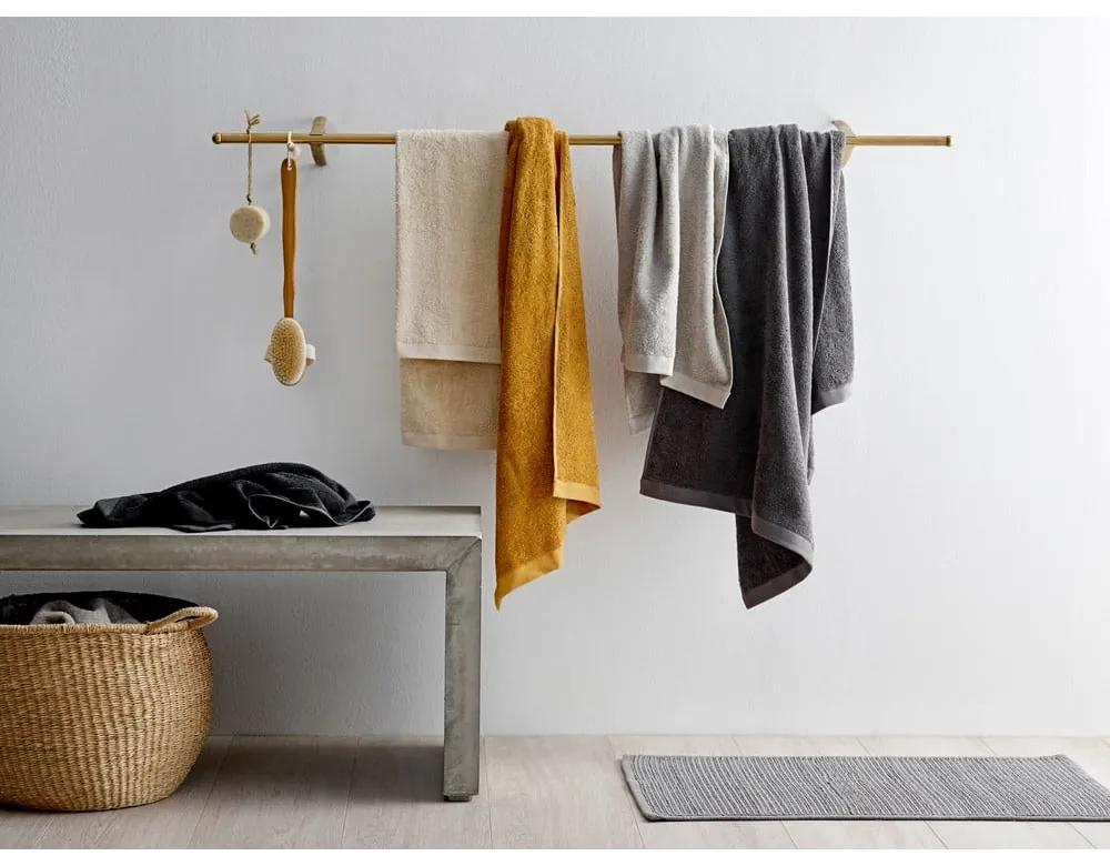 Asciugamano giallo in spugna di cotone Golden, 100 x 50 cm Comfort Organic - Södahl