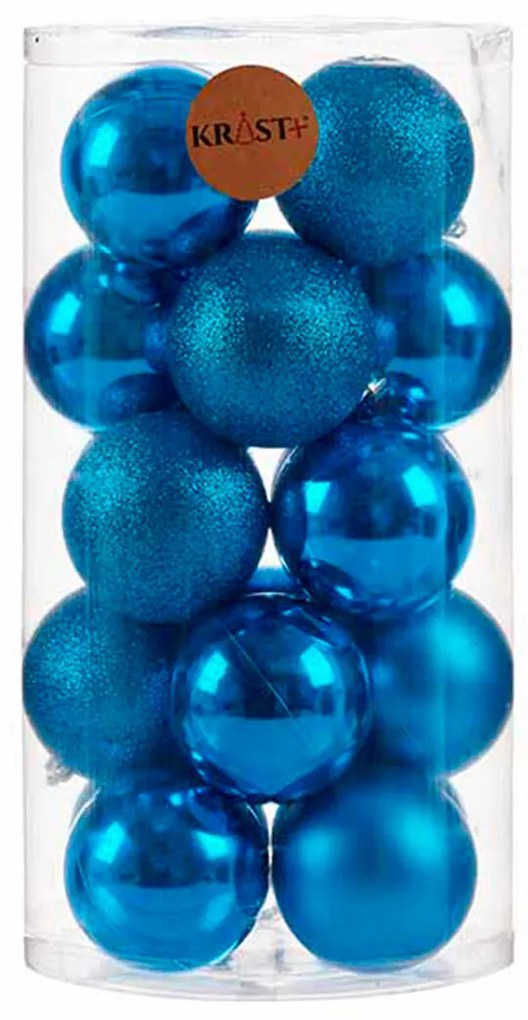 Set di palline di Natale Azzurro PVC (12 Unità)