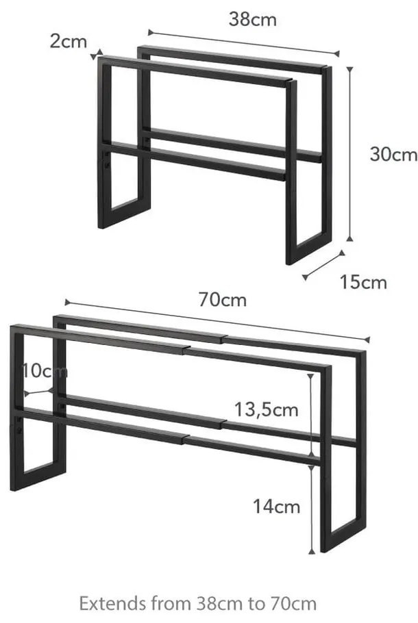 Scaffale nero per scarpe Line - YAMAZAKI