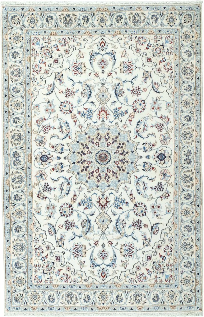 Nain Tappeto 200x130 Beige (Iran) Annodato A Mano