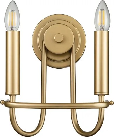 Kichler KL-CAPITOL-HILL2-PNBR - Lampada da parete CAPITOL HILL 2xE14/40W/230V dorata