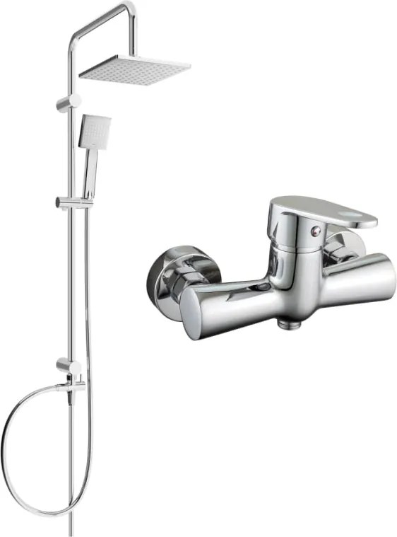 Mexen Tord set doccia esterno con soffione e miscelatore doccia Kama, cromo - 72540200-00