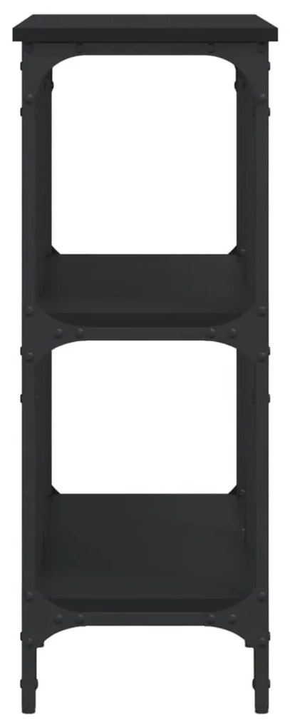 Tavolino consolle nero 100x29x75 cm in legno multistrato