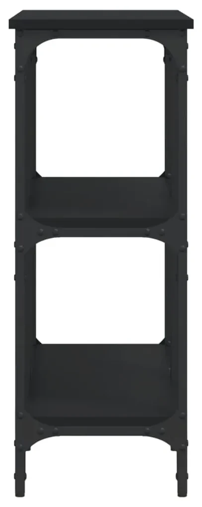 Tavolino consolle nero 100x29x75 cm in legno multistrato