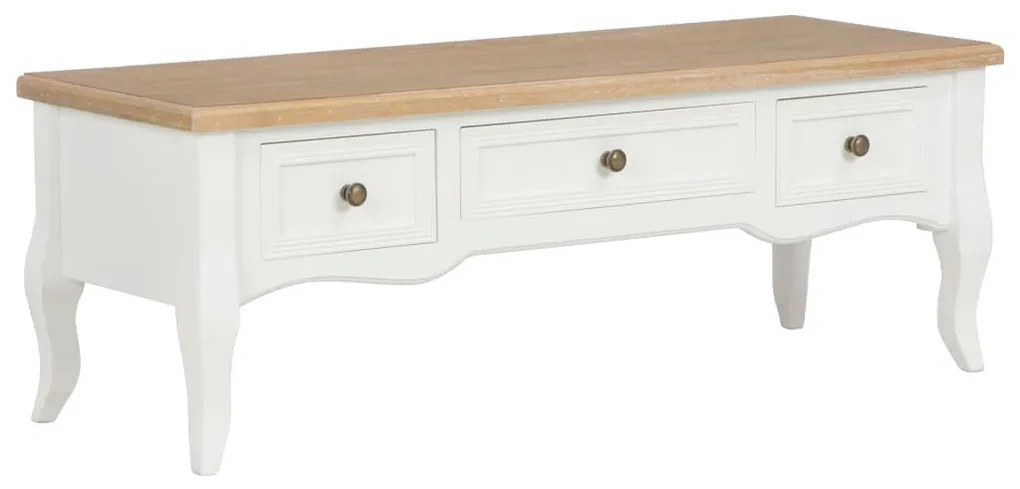 Mobile porta tv bianco 100x35x35 cm in legno