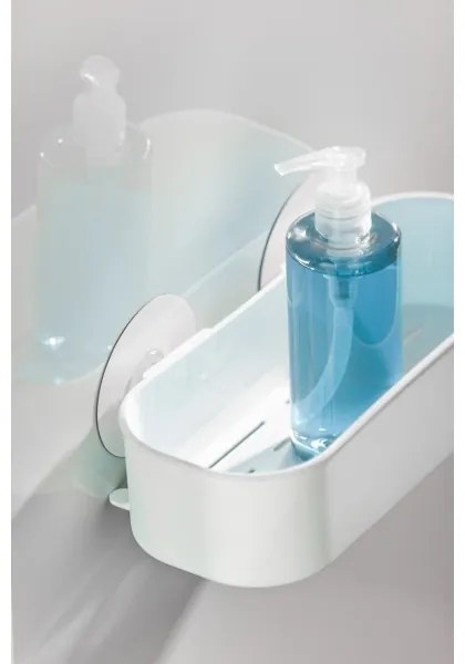 WENKO 21824100-Mensola OSIMO plastica 27x12 cm bianco/trasparente