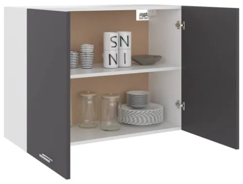 Armadio Sospeso Grigio 80x31x60 cm in Truciolato