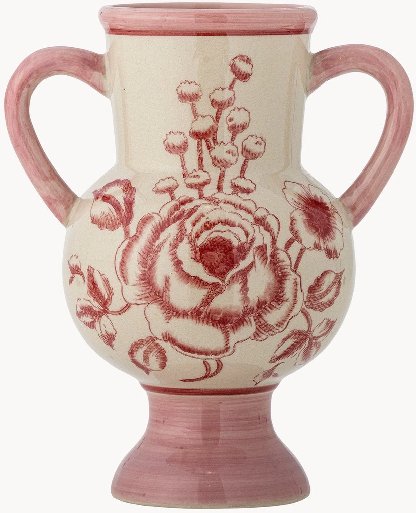 Vaso decorativo in gres dipinto a mano Alea, alt. 21 cm