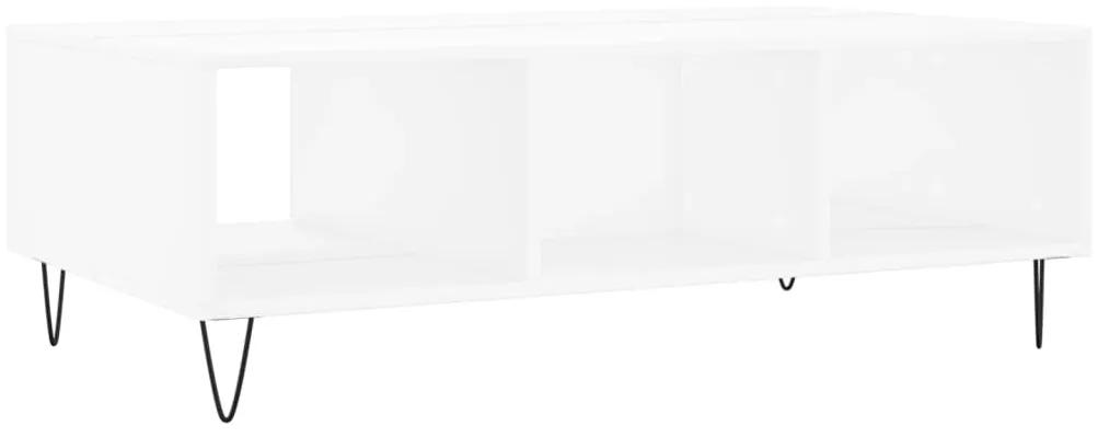 Tavolino da Salotto Bianco 104x60x35 cm in Legno Multistrato