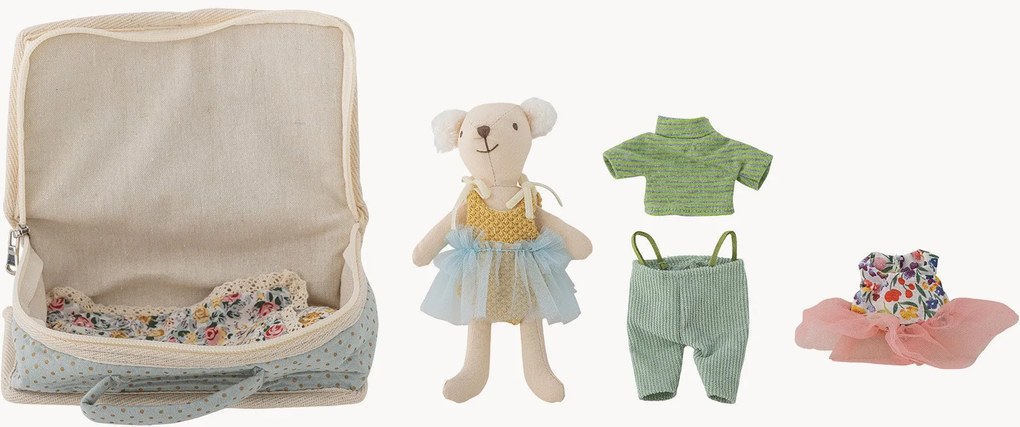 Set bambola con borsa e accessori Lara 6 pz