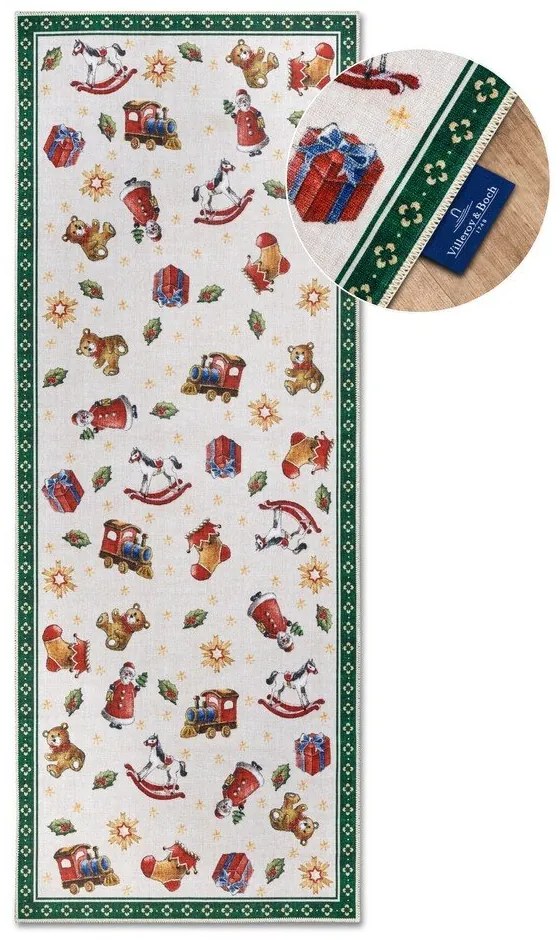 Runner verde con motivo natalizio 80x200 cm Green Christmas - Villeroy&amp;Boch