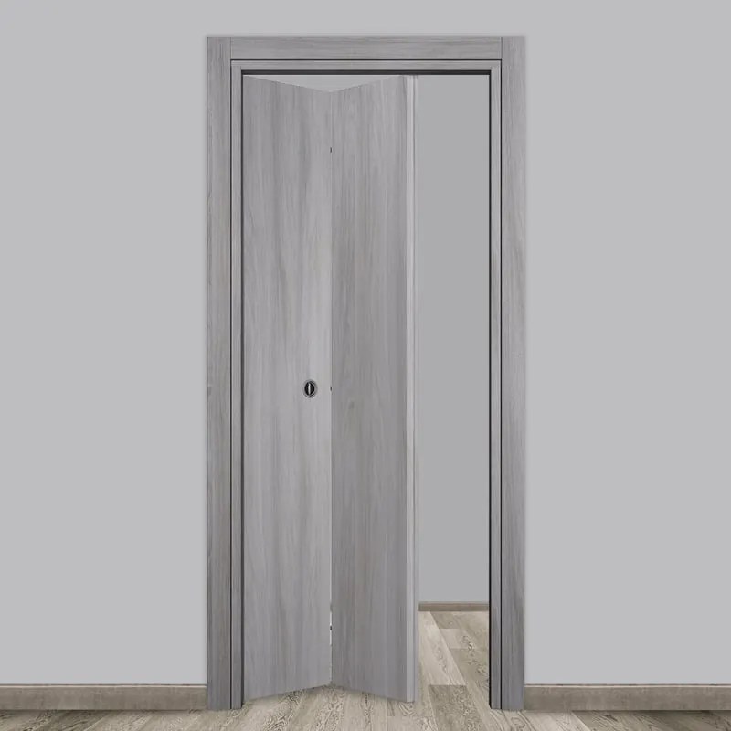 Porta pieghevole a libro simmetrica Gray Elm grigio L 70 x H 210 cm sinistra