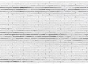 Carta da parati - Snow Brick - Pattern Imitating a Brick Wall in White Premium 250x175