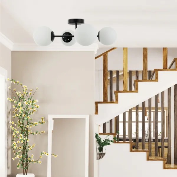 Plafoniera MADDIE 4xE14/5W/230V nero