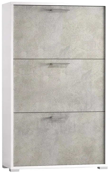 Scarpiera Puzzle 3 ante doppia profondità L 67 x H 112 x P 28 cm 18 paia, grigio