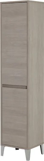 Colonna da bagno portabiancheria 180 cm a 2 ante in legno Rovere Chiaro WORLD