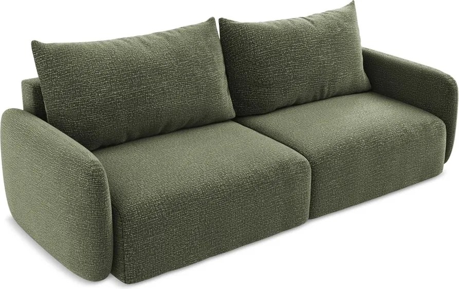 Divano verde allungabile/con contenitore 238 cm Kalena – Makamii