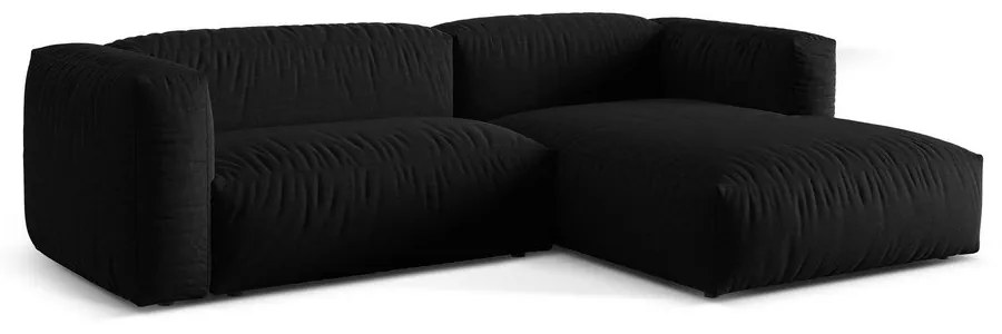 Divano angolare modulare nero (angolo destro) Martina - Micadoni Home
