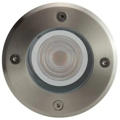 Lampada segnapasso da esterno LUKKA CONNECT 1xGU10/4W/230V IP67 cromo opaco arrotondato