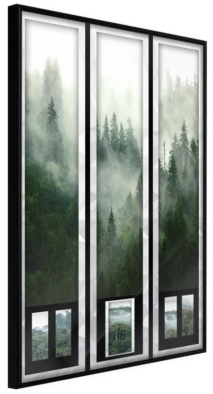 Poster  Eternal Forest – Triptych  Cornice Quadri Cornice nera, Larghezza x Altezza Home decor 30x45