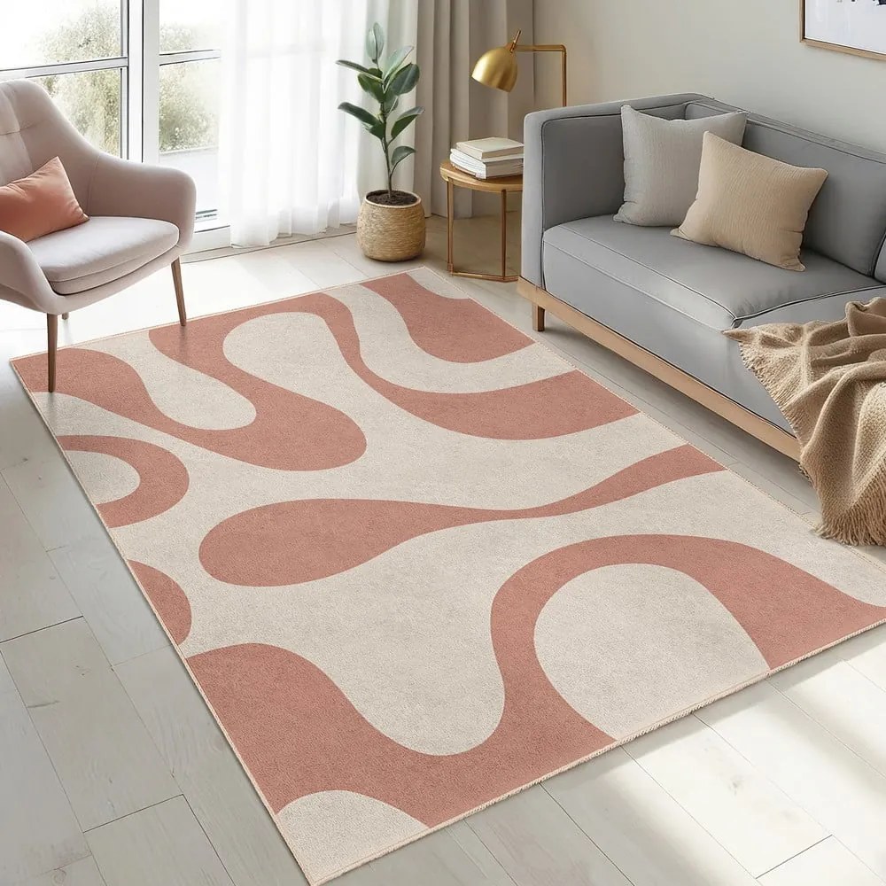 Tappeto rosa lavabile 160x230 cm Strawberry Latte – Mila Home