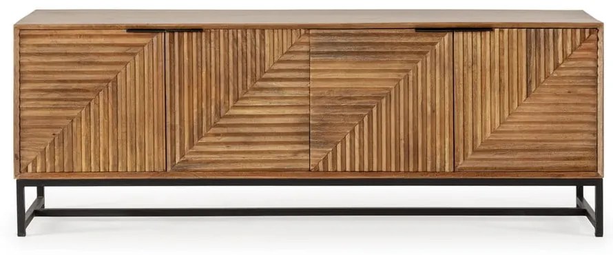 Mobile TV di colore naturale in mango massiccio 160x58x40 cm Nereida – MOME