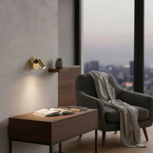 Ideal Lux - Luce Spot da parete a LED BEAN LED/3W/230V CRI 90 ottone