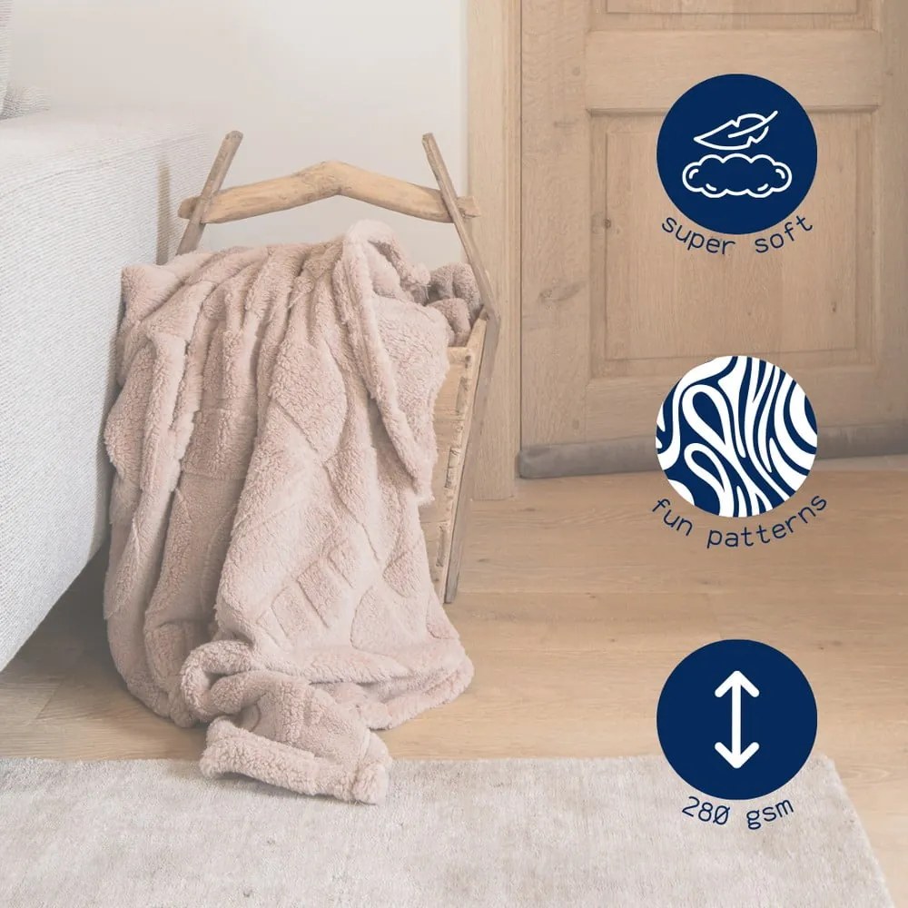 Coperta blu in micropile 150x200 cm Rena – Tiseco Home Studio